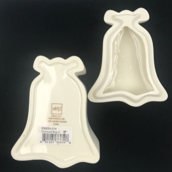 Mikasa Porcelain Christmas Bell Trinket box - Picture 2 of 4